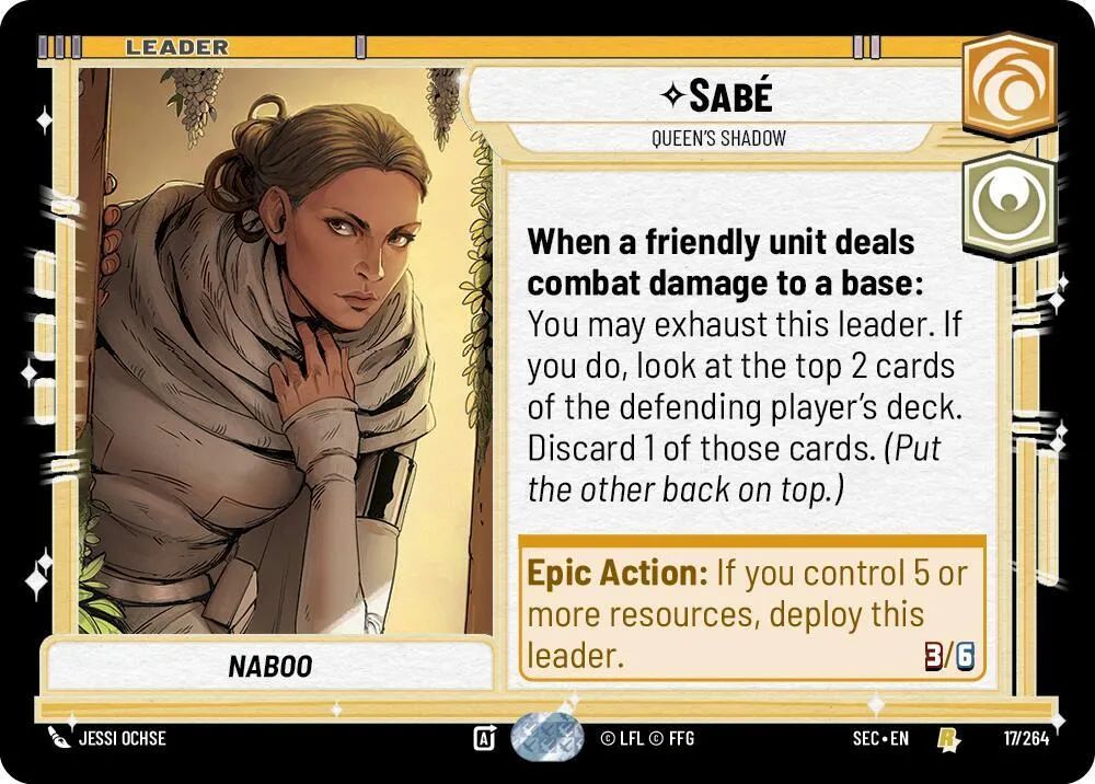 Sabé - Queen's Shadow — Secrets of Power — Star Wars: Unlimited