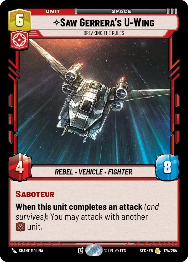 Saw Gerrera's U-Wing - Breaking the Rules — Secrets of Power — Star Wars: Unlimited