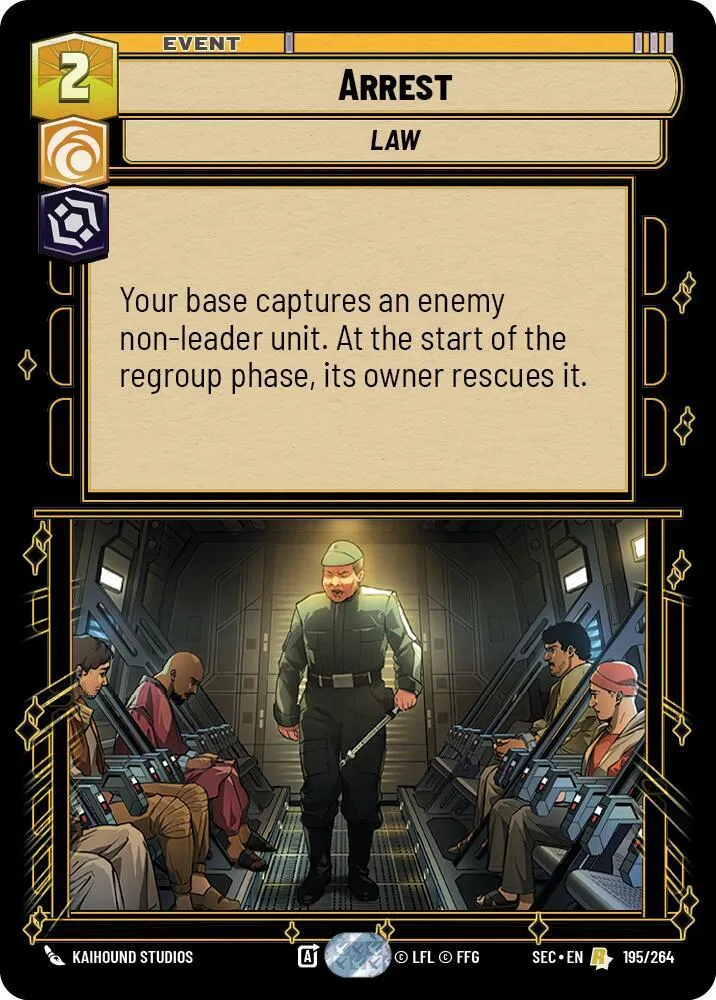 Arrestation — Secrets of Power — Star Wars: Unlimited