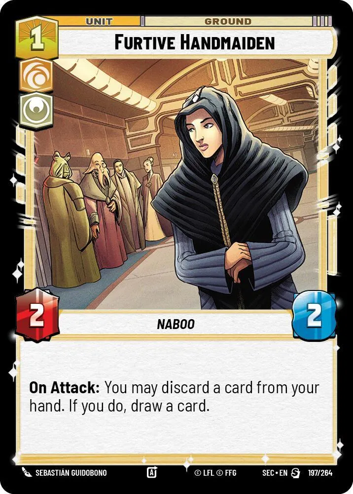 Furtive Handmaiden — Secrets of Power — Star Wars: Unlimited