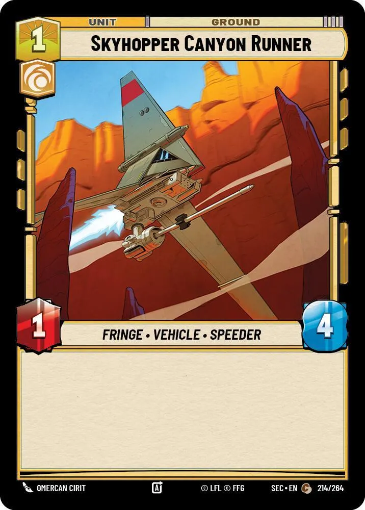 Skyhopper Canyon Runner — Secrets of Power — Star Wars: Unlimited