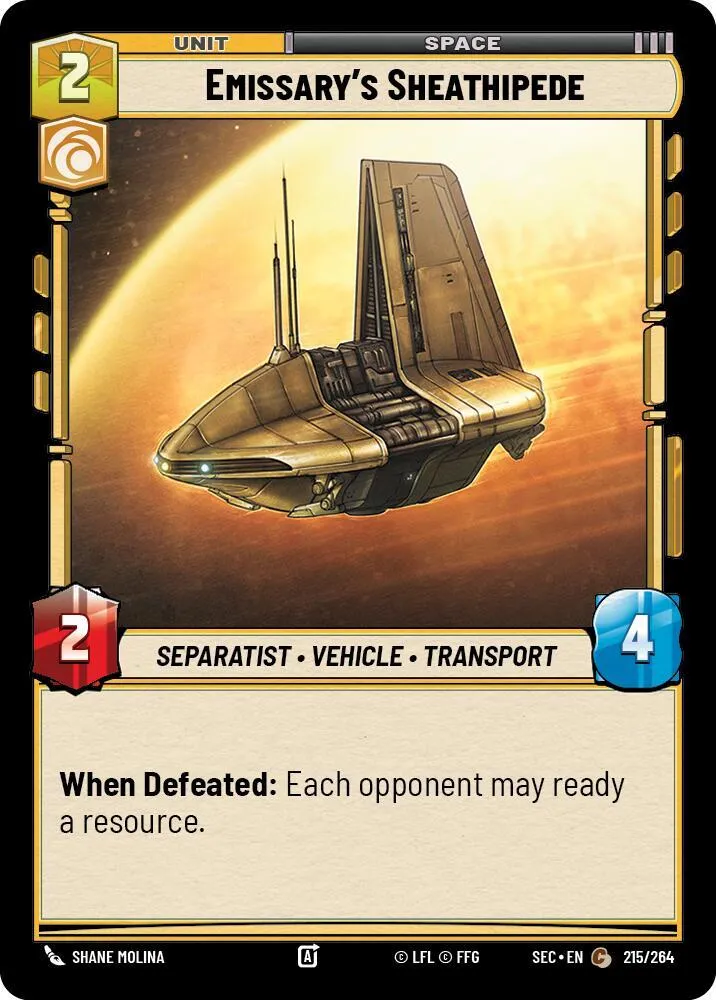 Emissary's Sheathipede — Secrets of Power — Star Wars: Unlimited