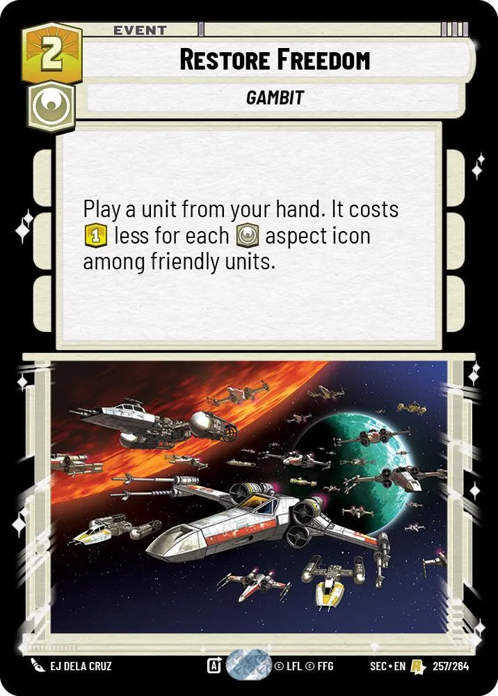 Restore Freedom — Secrets of Power — Star Wars: Unlimited