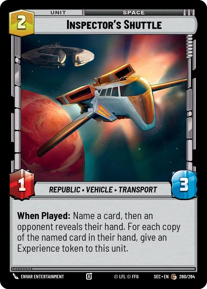 Navette de l'Inspecteur — Secrets of Power — Star Wars: Unlimited