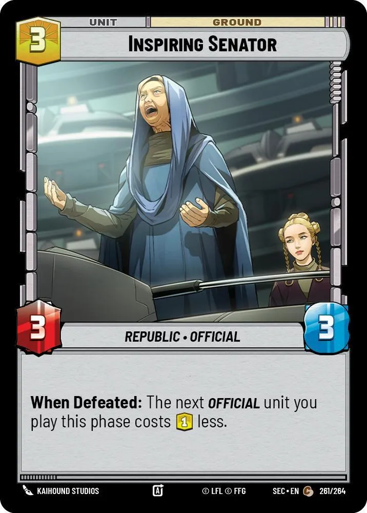 Sénatrice Inspirante — Secrets of Power — Star Wars: Unlimited