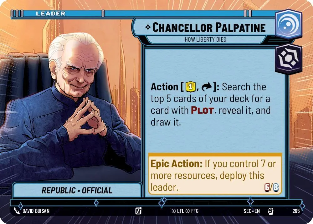 Chancelier Palpatine - C'Est Ainsi Que S'Éteint La Liberté — Secrets of Power — Star Wars: Unlimited