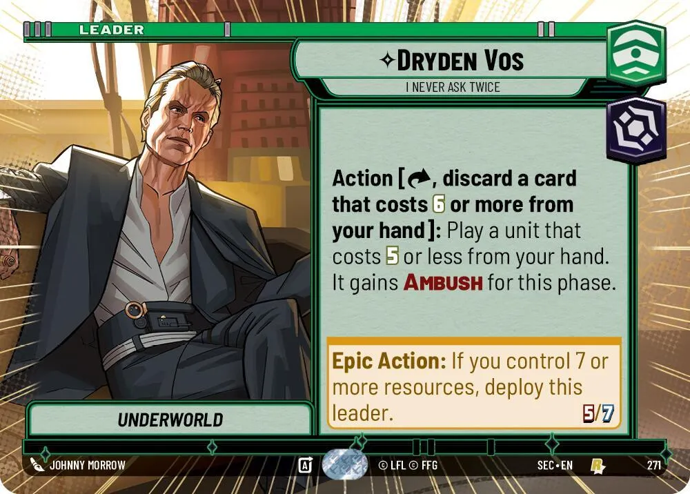 Dryden Vos - Je Ne Demande Jamais Deux Fois — Secrets of Power — Star Wars: Unlimited