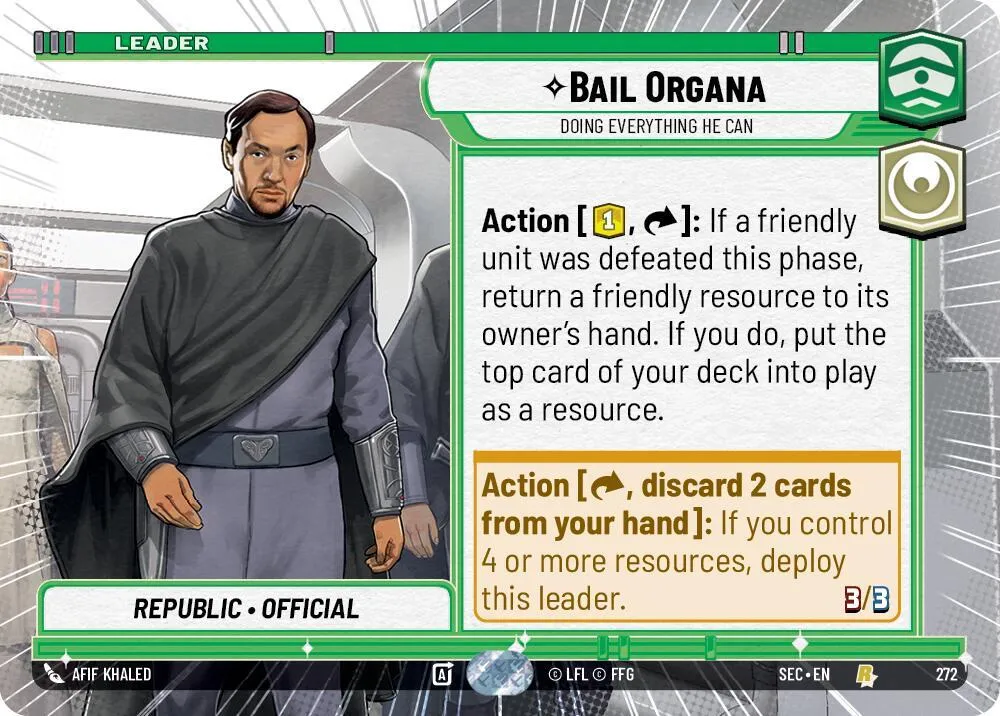 Bail Organa - Doing Everything He Can — Secrets of Power — Star Wars: Unlimited