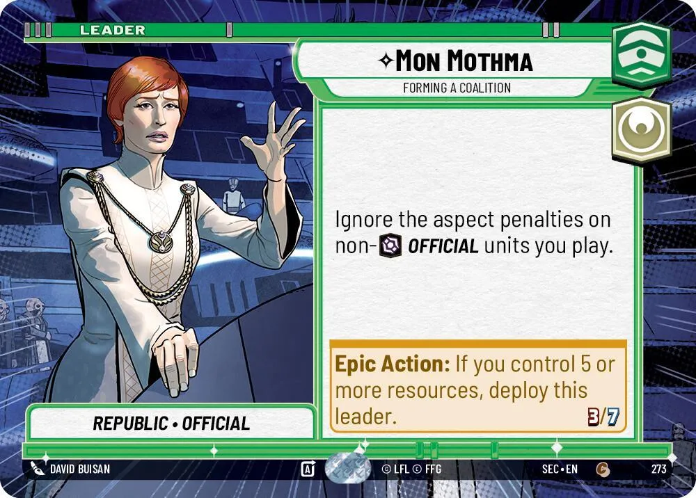 Mon Mothma - Forming a Coalition — Secrets of Power — Star Wars: Unlimited