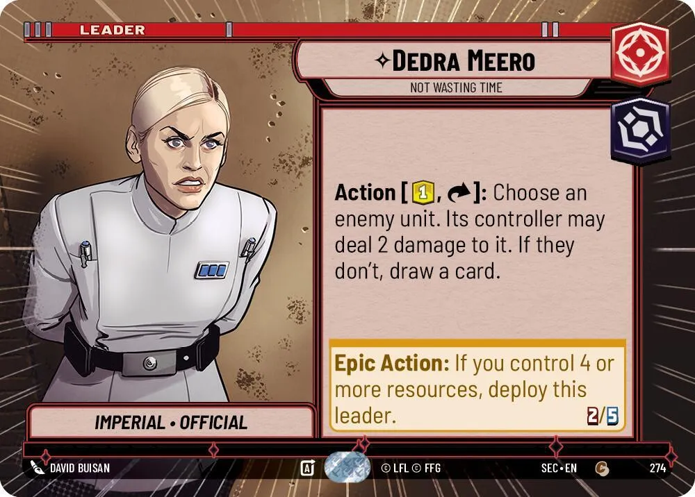 Dedra Meero - Not Wasting Time — Secrets of Power — Star Wars: Unlimited