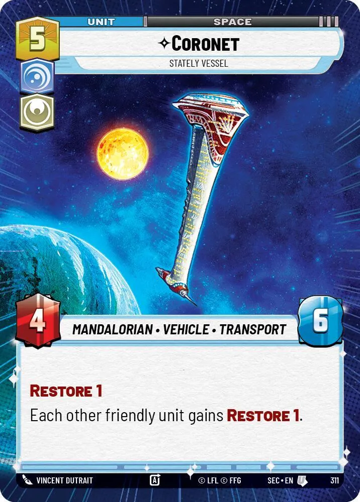 Coronet - Stately Vessel — Secrets of Power — Star Wars: Unlimited