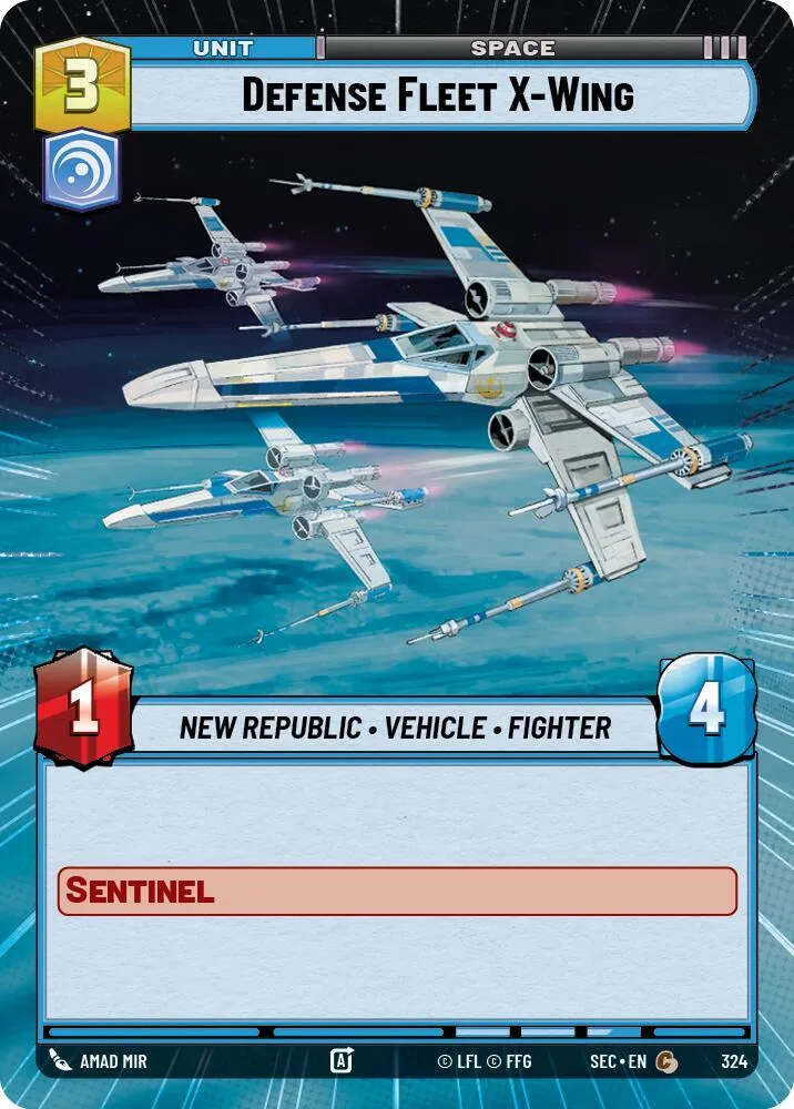 X-Wing de la Flotte de Défense — Secrets of Power — Star Wars: Unlimited
