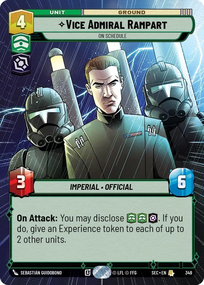 Vice Admiral Rampart - On Schedule — Secrets of Power — Star Wars: Unlimited