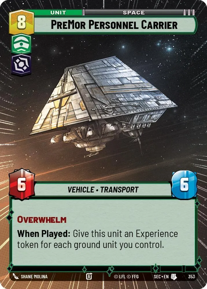 PreMor Personnel Carrier — Secrets of Power — Star Wars: Unlimited