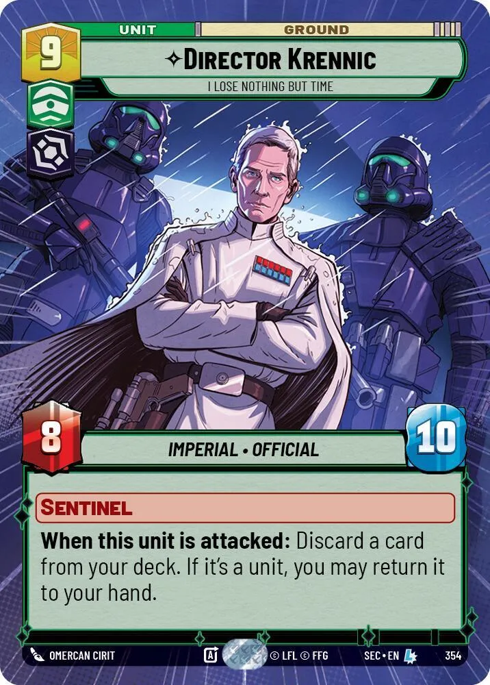 Directeur Krennic - Vous M'Aurez Seulement Fait Perdre Du Temps — Secrets of Power — Star Wars: Unlimited