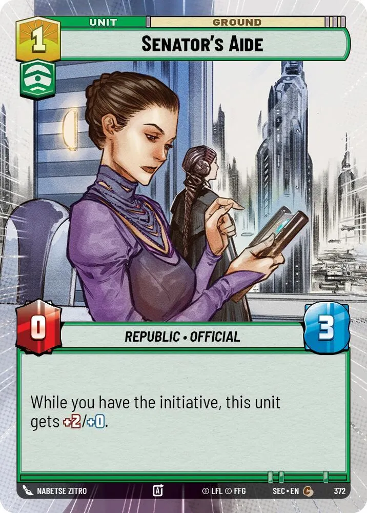Assistante Sénatoriale — Secrets of Power — Star Wars: Unlimited