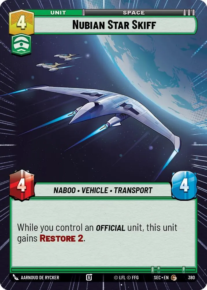 Esquif Stellaire Nubienne — Secrets of Power — Star Wars: Unlimited