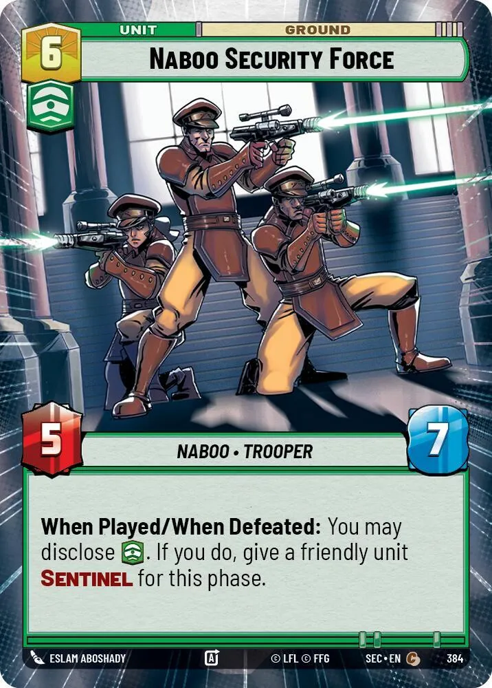 Force de Sécurité Naboo — Secrets of Power — Star Wars: Unlimited
