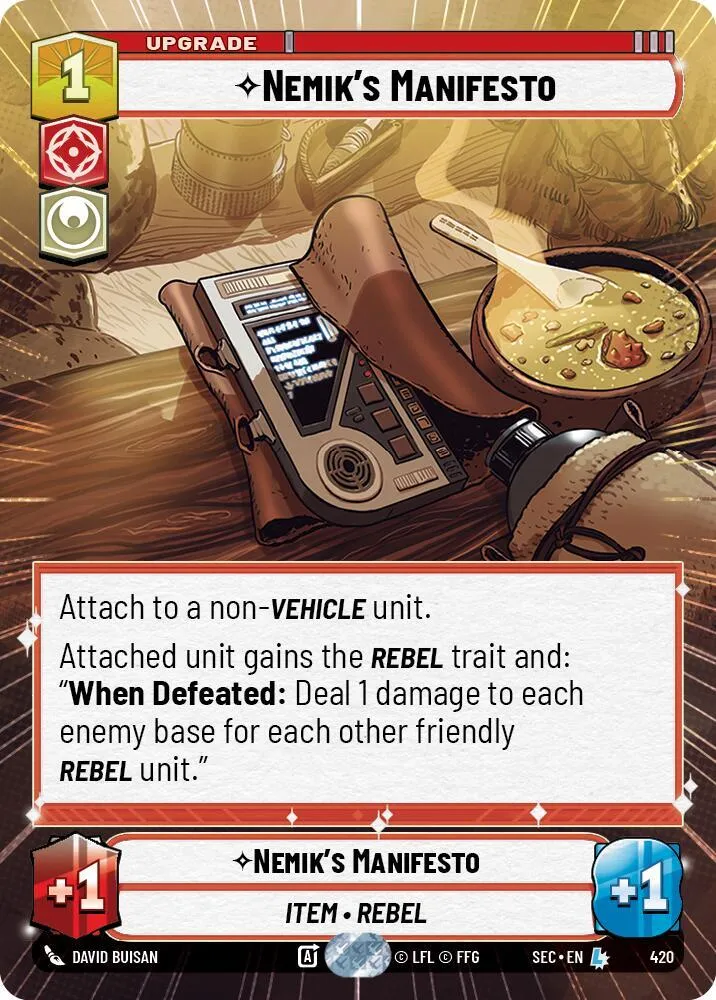 Nemik's Manifesto — Secrets of Power — Star Wars: Unlimited
