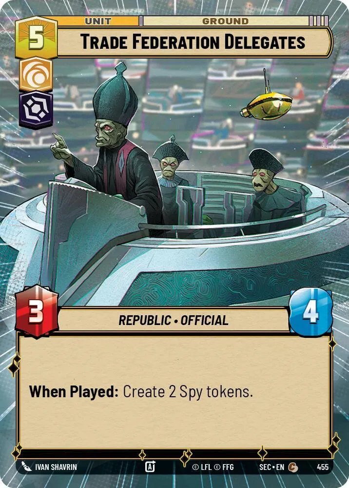 Délégués de la Fédération du Commerce — Secrets of Power — Star Wars: Unlimited