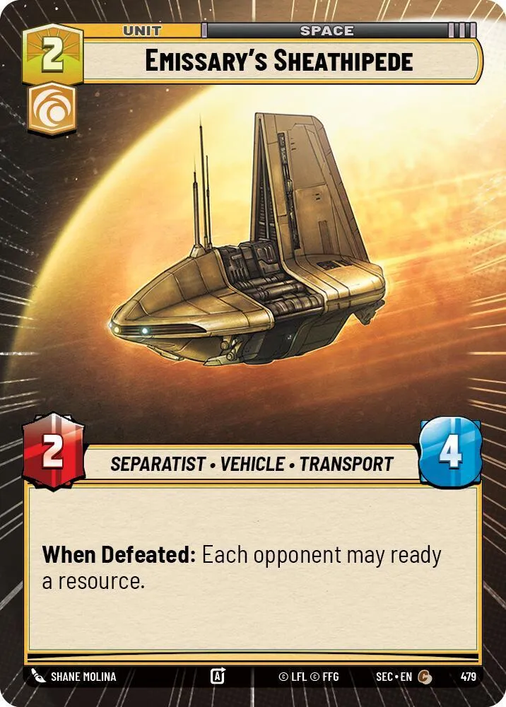 Sheathipede de l'Émissaire — Secrets of Power — Star Wars: Unlimited