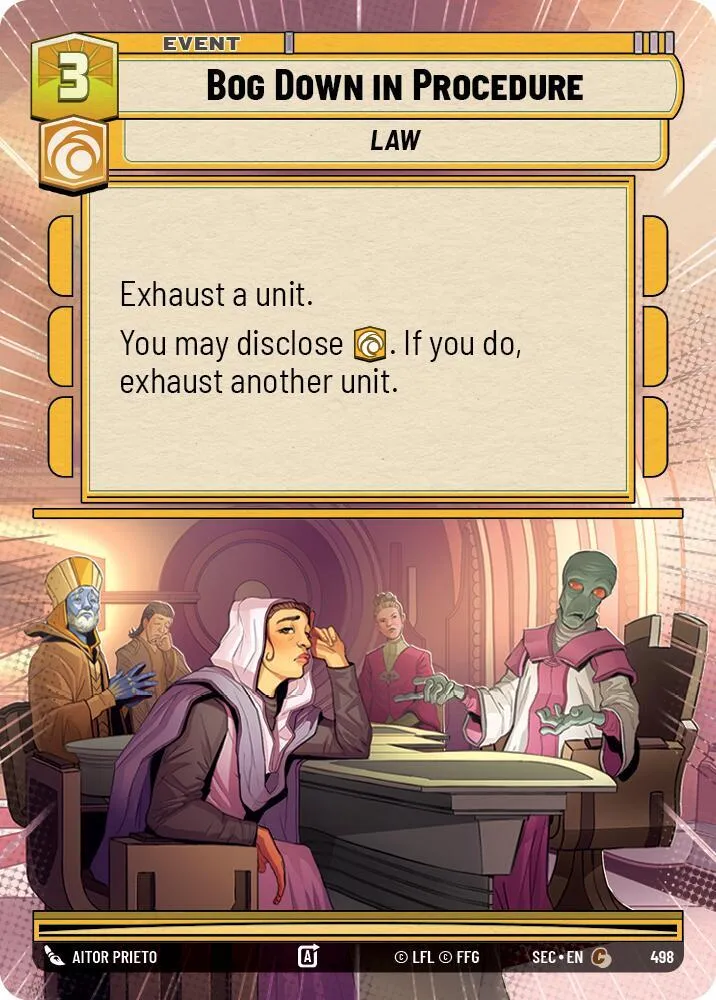 Bog Down in Procedure — Secrets of Power — Star Wars: Unlimited