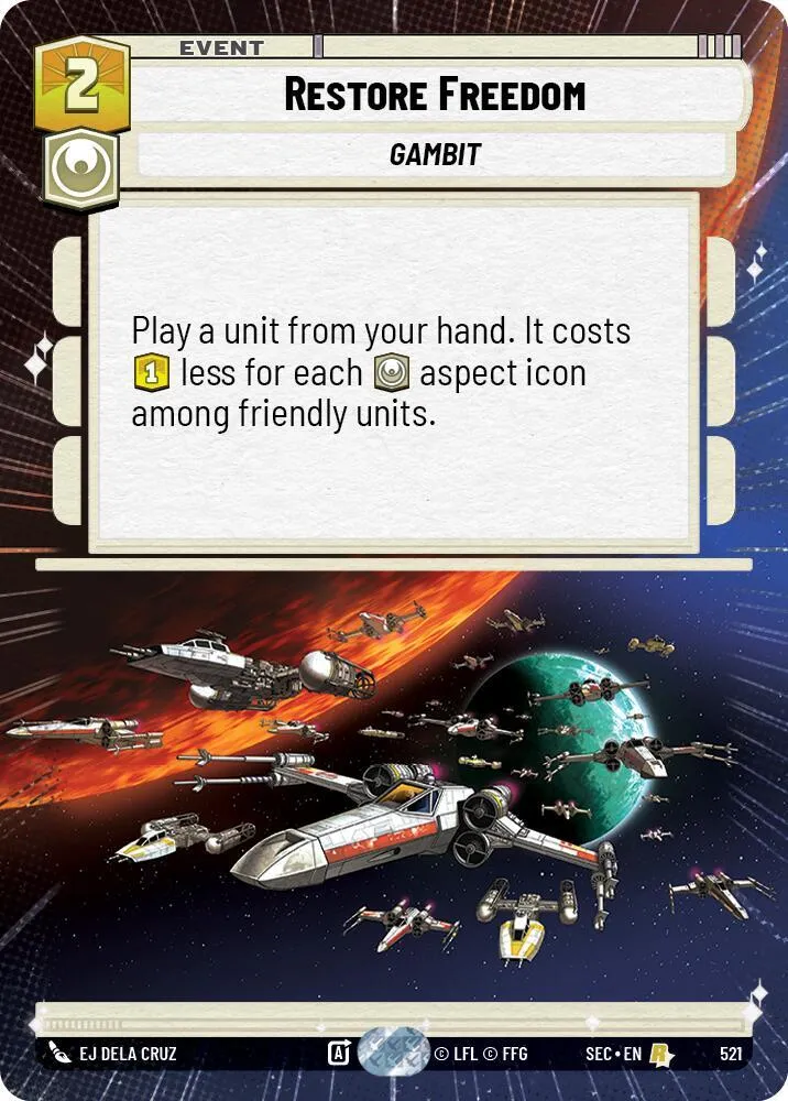 Restore Freedom — Secrets of Power — Star Wars: Unlimited