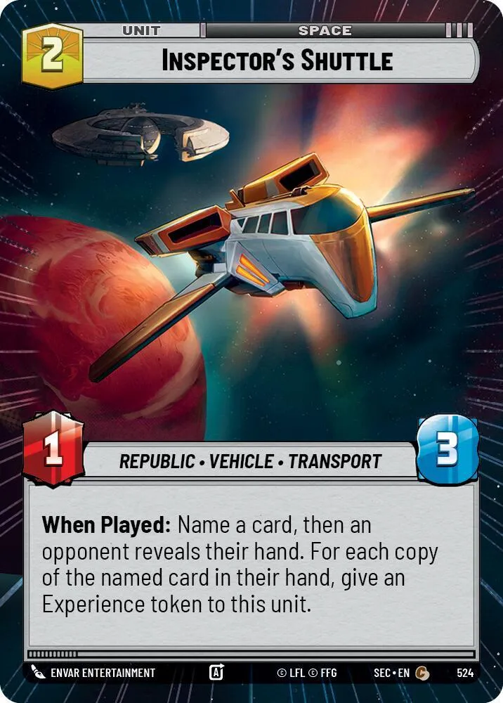Navette de l'Inspecteur — Secrets of Power — Star Wars: Unlimited