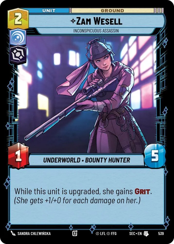 Zam Wesell - Assassin Discrète — Secrets of Power — Star Wars: Unlimited