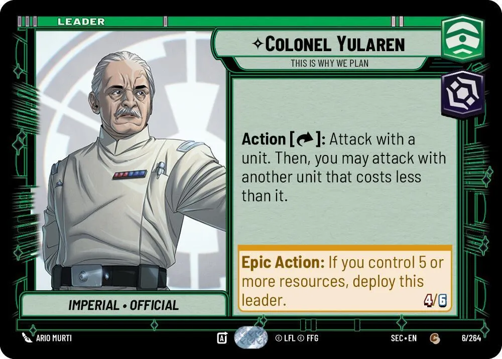 Colonel Yularen - This is Why We Plan — Secrets of Power — Star Wars: Unlimited
