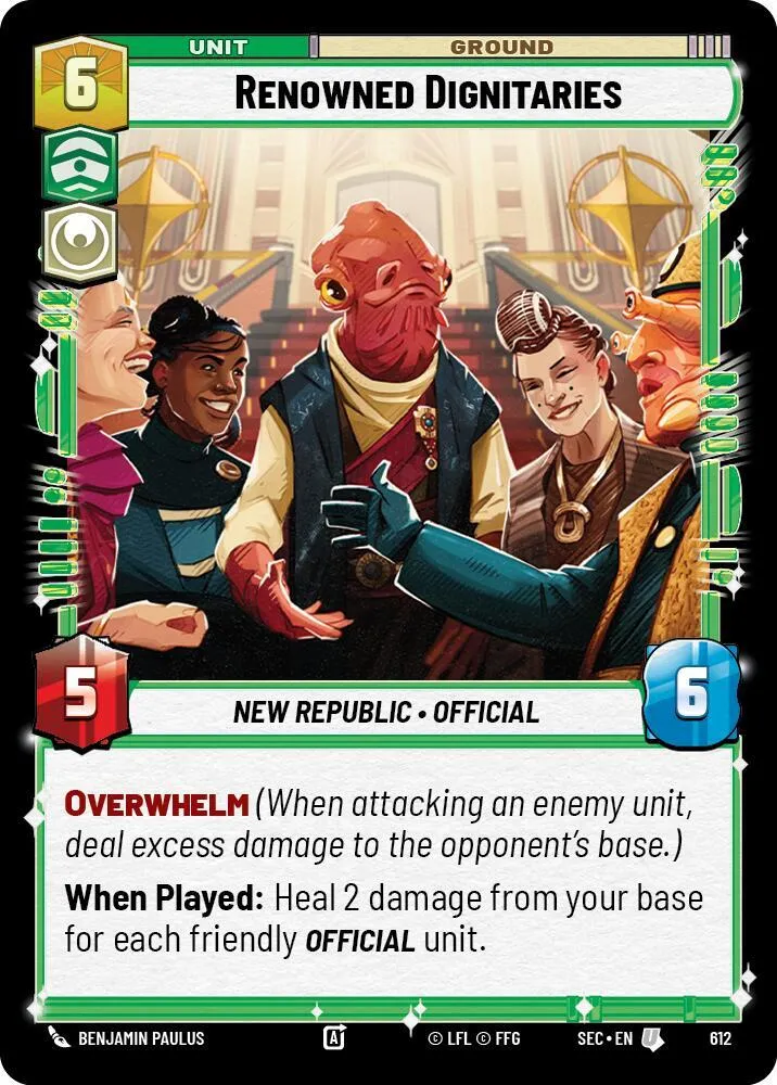 Dignitaires Renommés — Secrets of Power — Star Wars: Unlimited