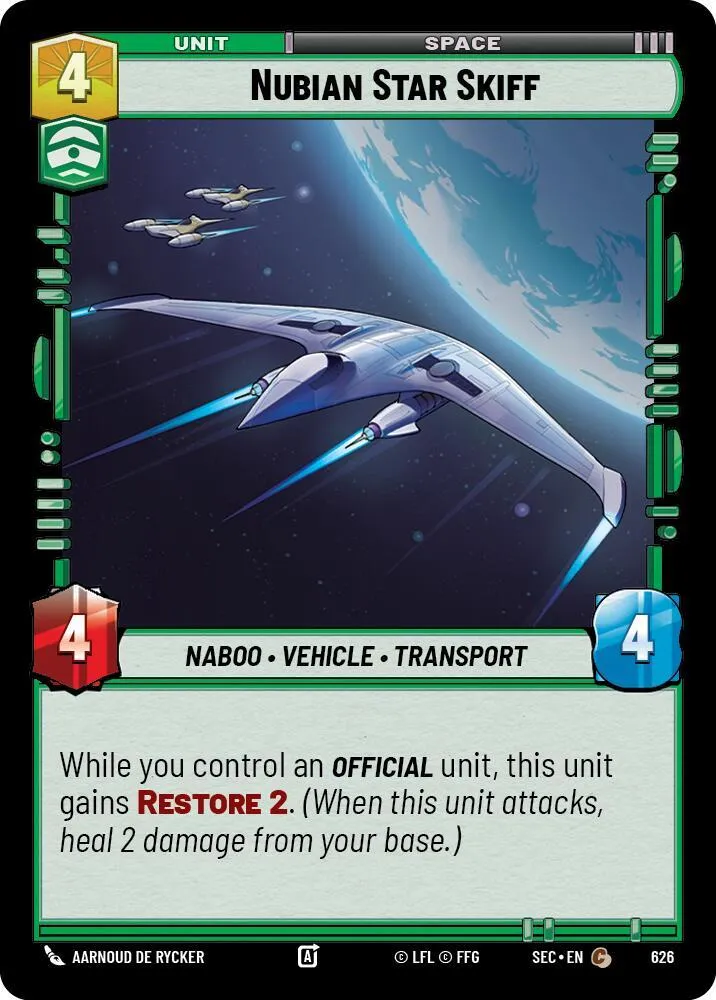 Esquif Stellaire Nubienne — Secrets of Power — Star Wars: Unlimited