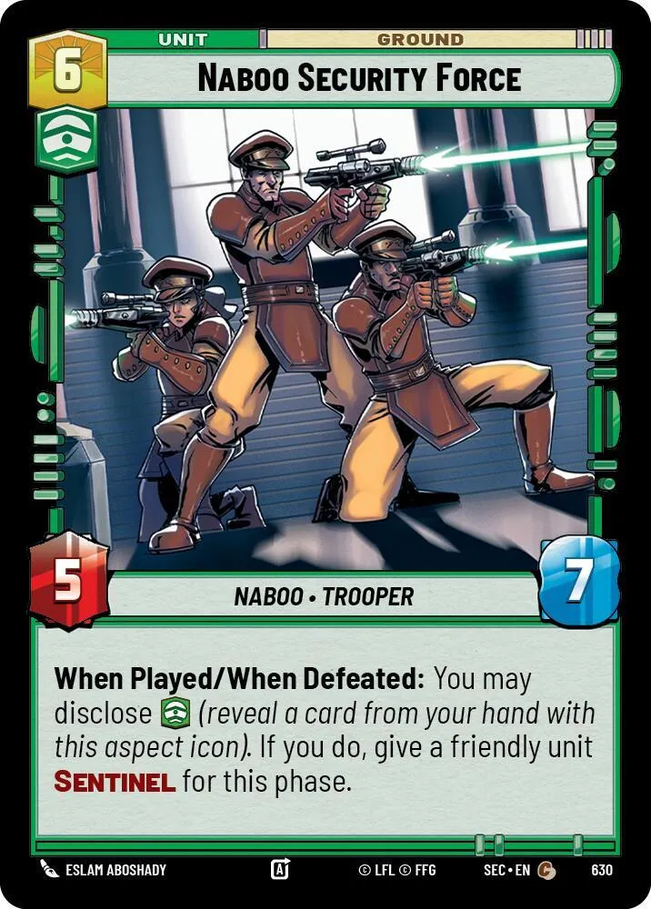Force de Sécurité Naboo — Secrets of Power — Star Wars: Unlimited