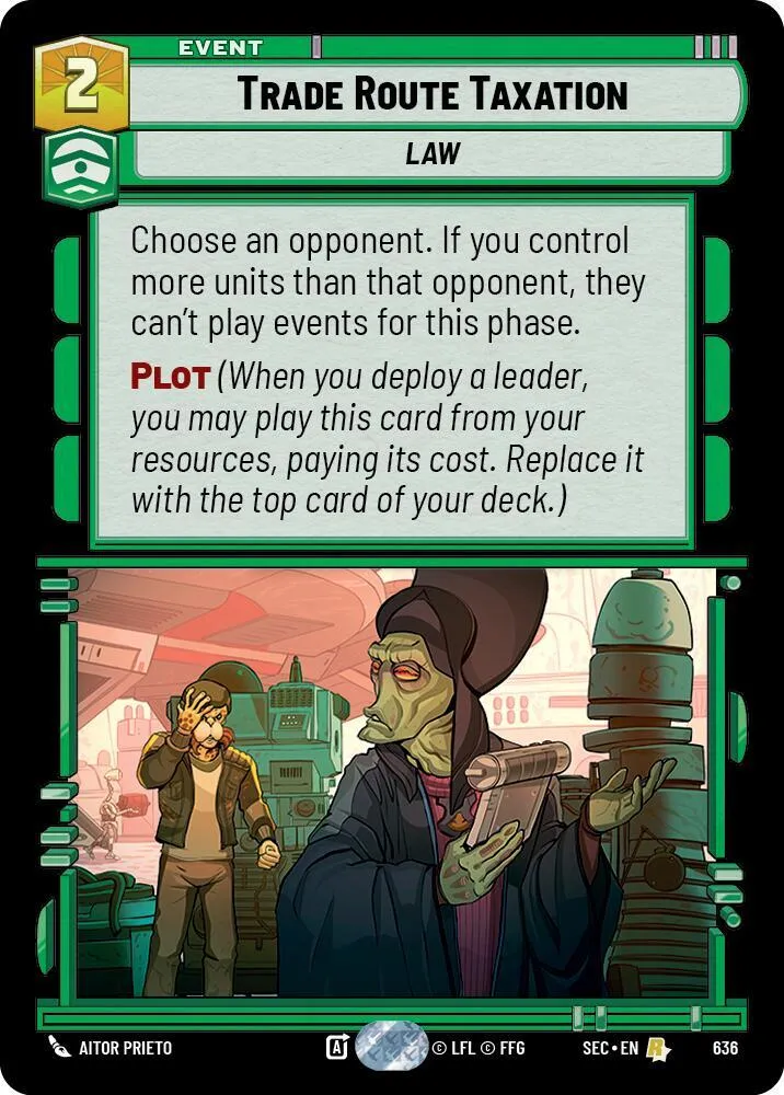 Trade Route Taxation — Secrets of Power — Star Wars: Unlimited