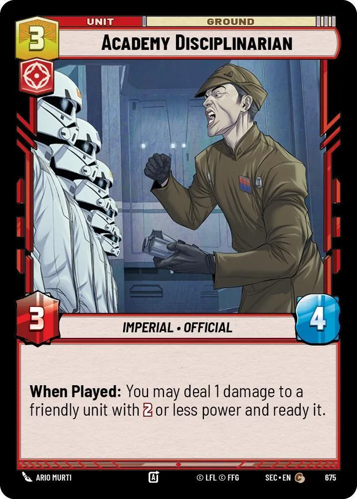 Disciplinaire de l'Académie — Secrets of Power — Star Wars: Unlimited