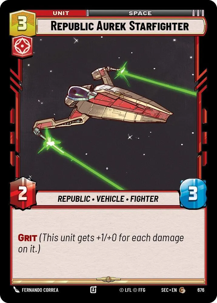Chasseur Aurek de la République — Secrets of Power — Star Wars: Unlimited