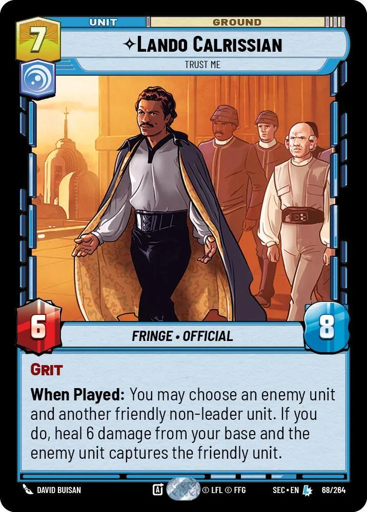 Lando Calrissian - Trust Me — Secrets of Power — Star Wars: Unlimited