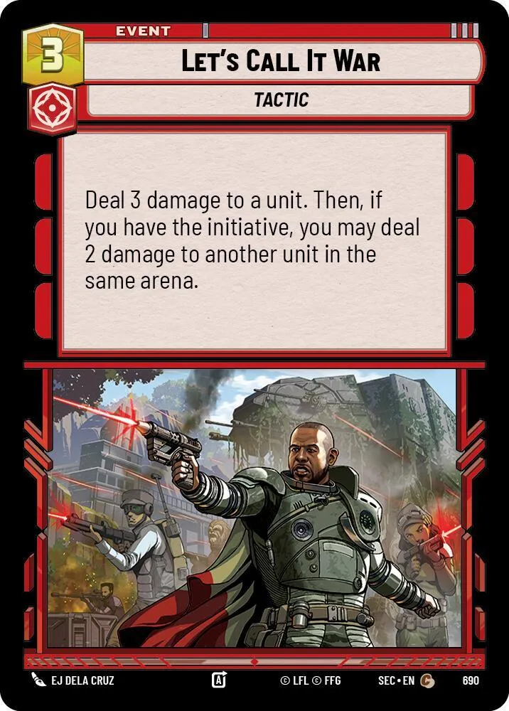 Let's Call It War — Secrets of Power — Star Wars: Unlimited