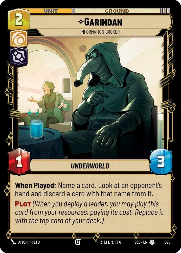 Garindan - Courtier En Informations — Secrets of Power — Star Wars: Unlimited