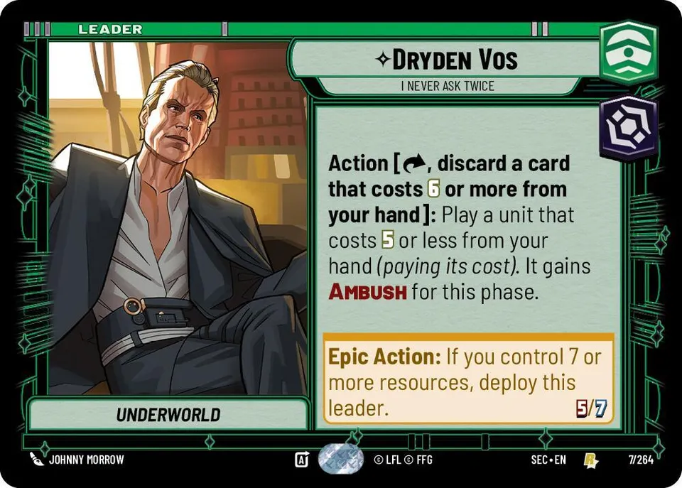 Dryden Vos - Je Ne Demande Jamais Deux Fois from Secrets of Power - Star Wars: Unlimited
