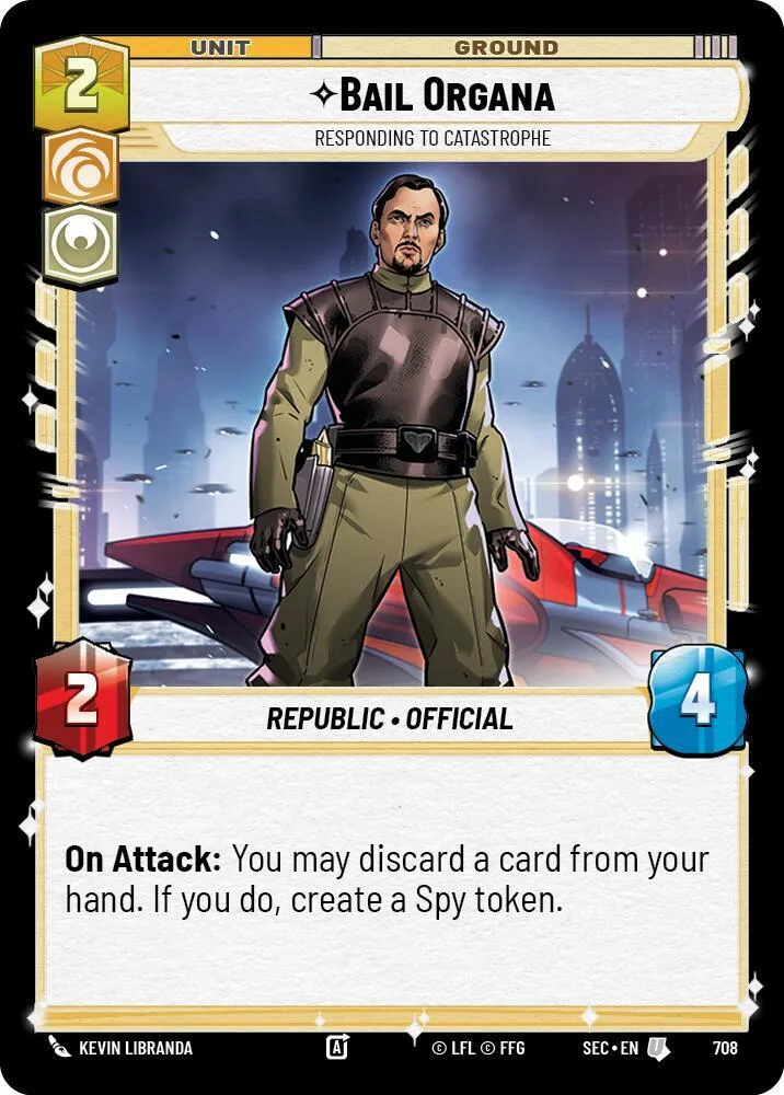 Bail Organa - Réagit Face À La Catastrophe — Secrets of Power — Star Wars: Unlimited