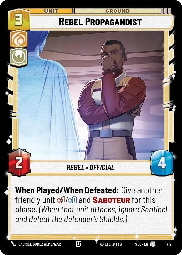 Propagandiste Rebelle — Secrets of Power — Star Wars: Unlimited
