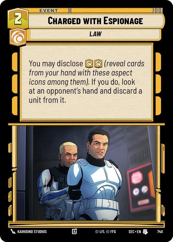 Accusé d'Espionnage — Secrets of Power — Star Wars: Unlimited