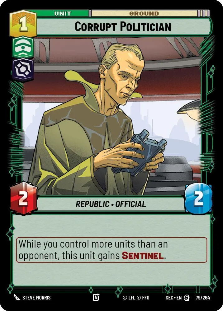 Corrupt Politician — Secrets of Power — Star Wars: Unlimited