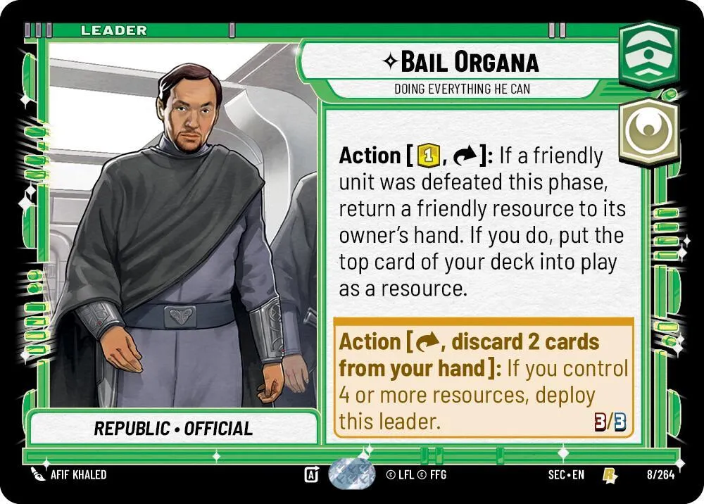Bail Organa - Fait Tout Ce Qu'Il Peut — Secrets of Power — Star Wars: Unlimited