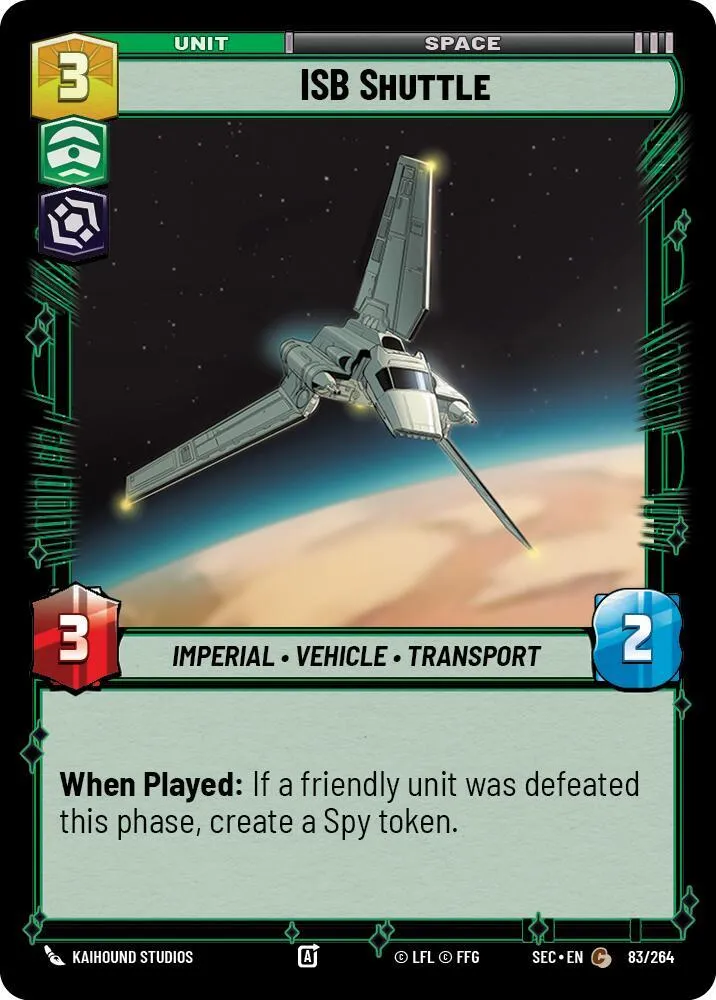 Navette du BSI — Secrets of Power — Star Wars: Unlimited