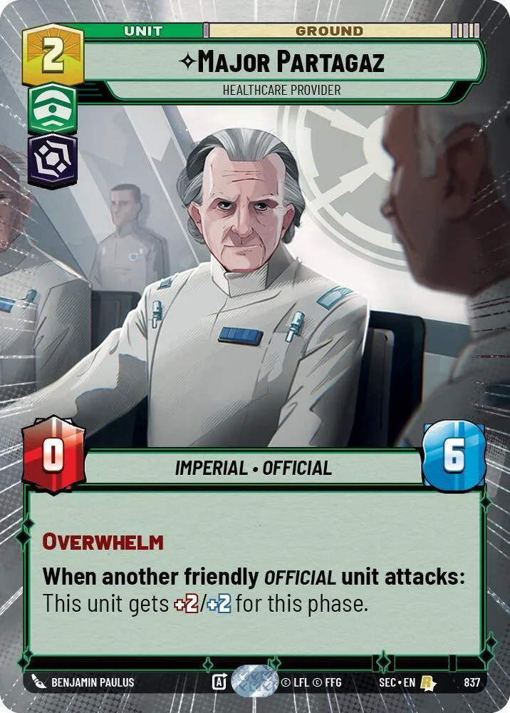 Major Partagaz - Healthcare Provider — Secrets of Power — Star Wars: Unlimited
