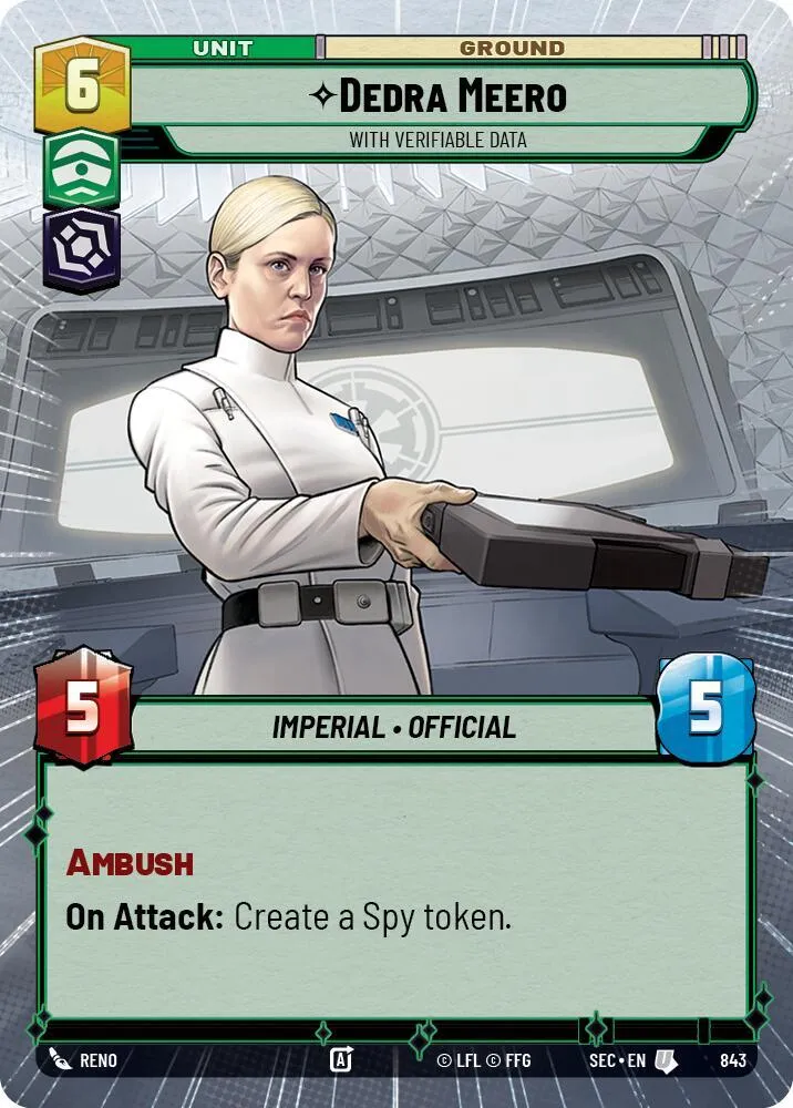 Dedra Meero - With Verifiable Data — Secrets of Power — Star Wars: Unlimited