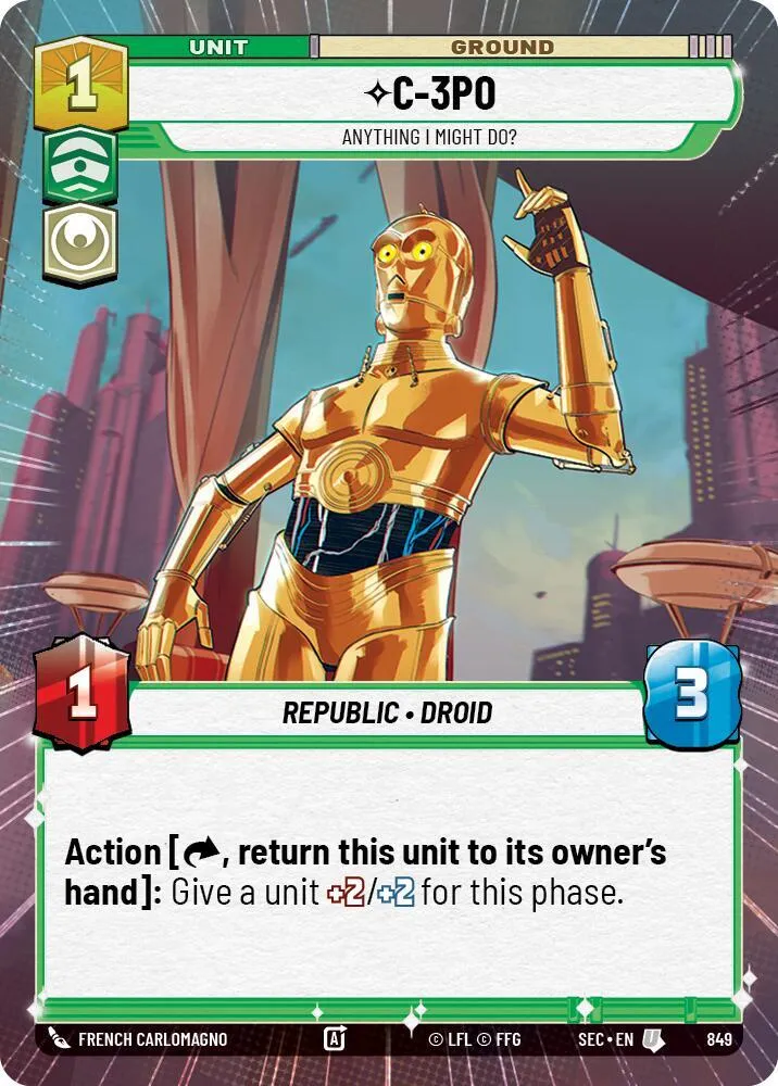 C-3PO - Anything I Might Do? — Secrets of Power — Star Wars: Unlimited