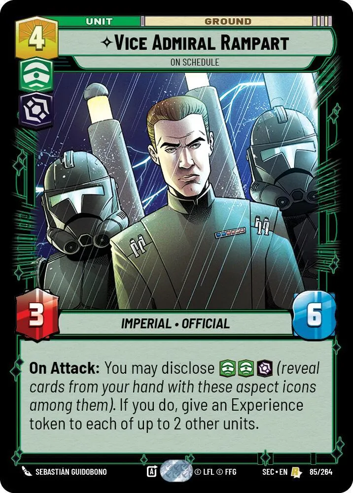 Vice Admiral Rampart - On Schedule — Secrets of Power — Star Wars: Unlimited